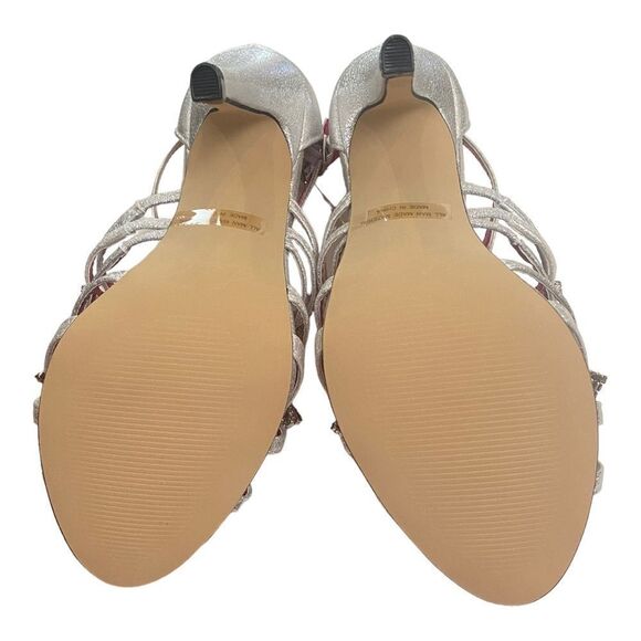 JONATHAN KAYNE Stella Women's Silver Jeweled Star Heels NEW 6.5 - Picture 6 of 6